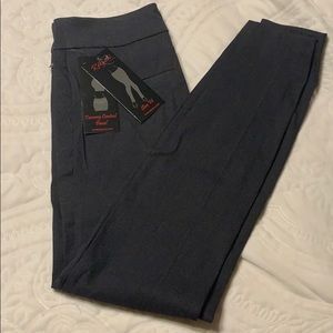 Gray Pull-on Slimming Pants